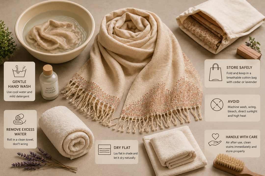 How to Care for a Pure Pashmina Shawl: The Complete Care Guide (2026)