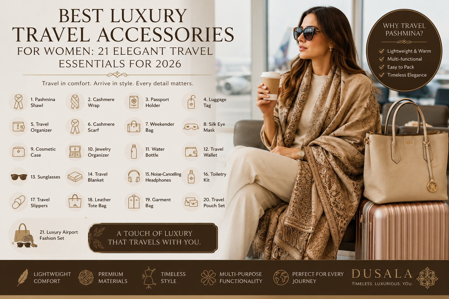 Best Luxury Travel Accessories for Women: 21 Elegant Travel Essentials for 2026