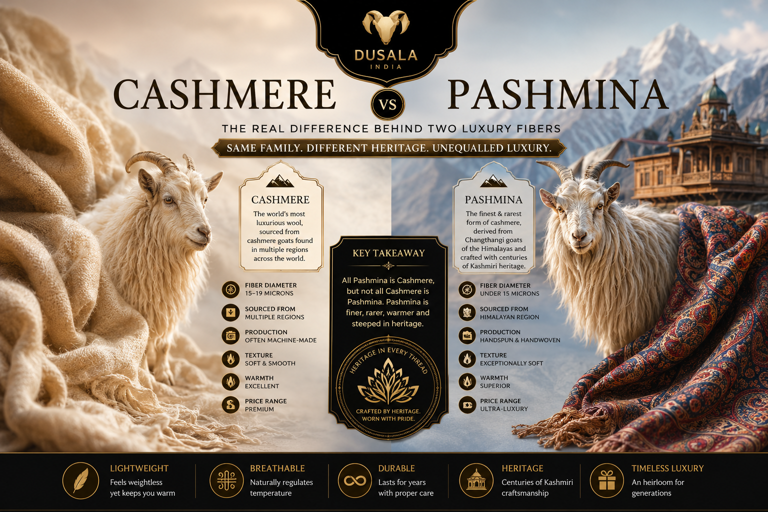 Cashmere vs Pashmina: What's the Real Difference?