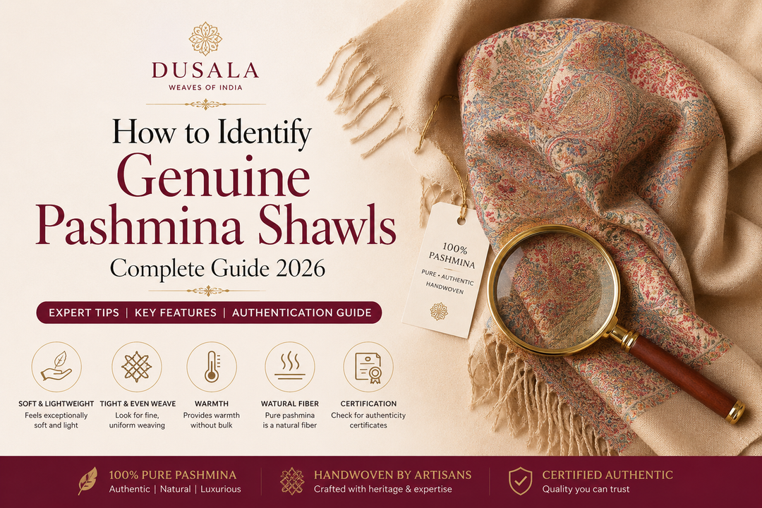how to identify if the pashmina shawl i am buying is genuine