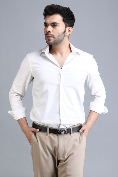 -  Italian Leather Ram Buckle Reversible Belt – Black and Brown