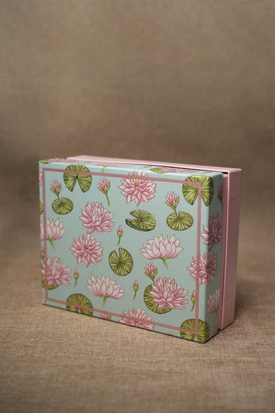 Beige Lotus Pashmina Gift Box with Savories – Luxury Diwali, Wedding & Festive Return Hamper