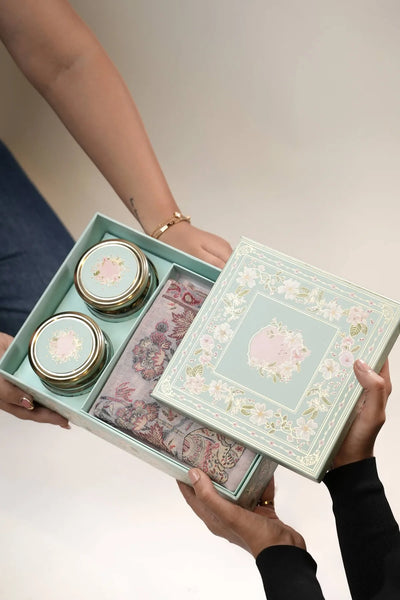 Turquoise Luxury Gift Box with Pashmina Blend Stole