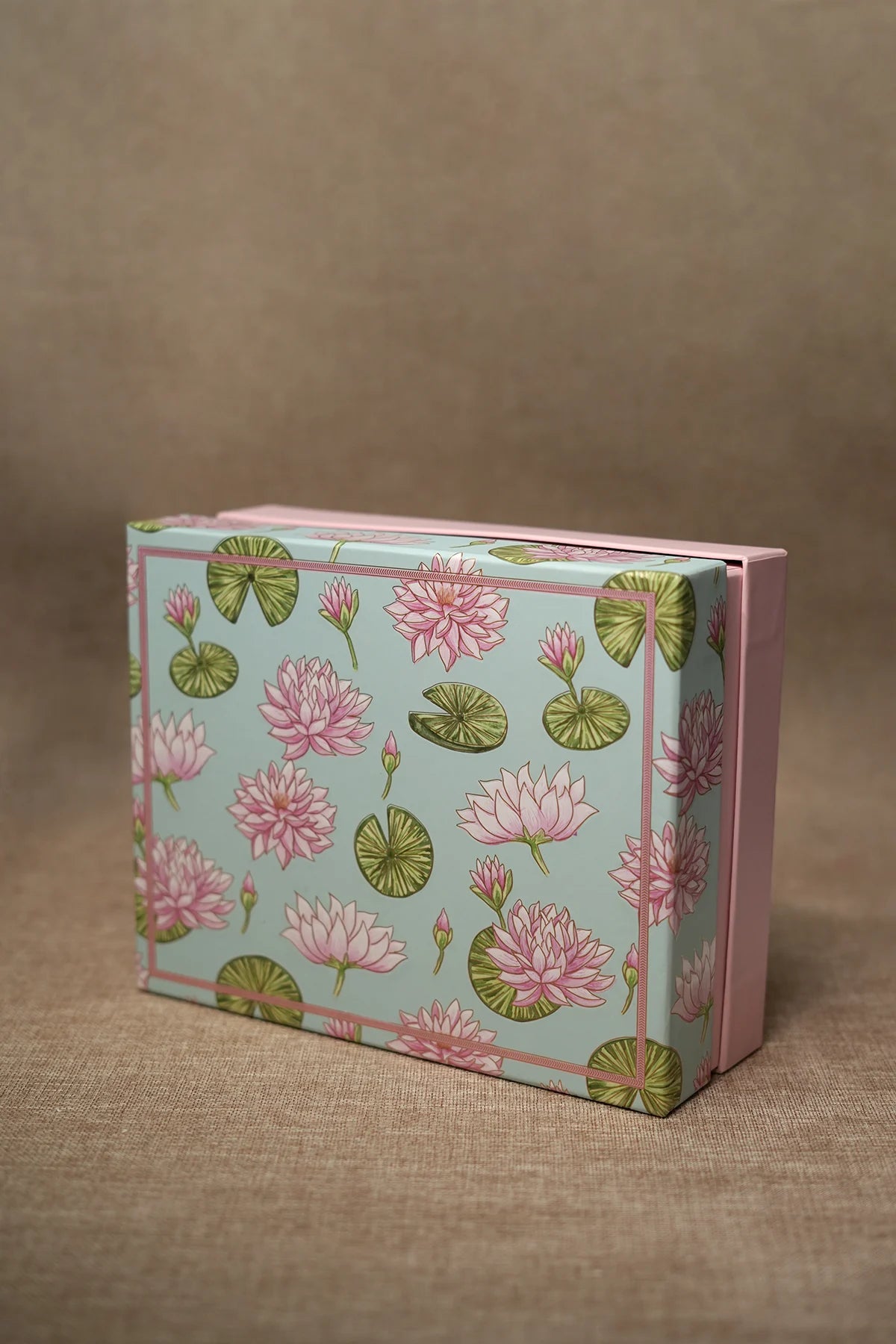 Beige Lotus Pashmina – Luxury Diwali, Wedding & Festive Gift Box Hamper