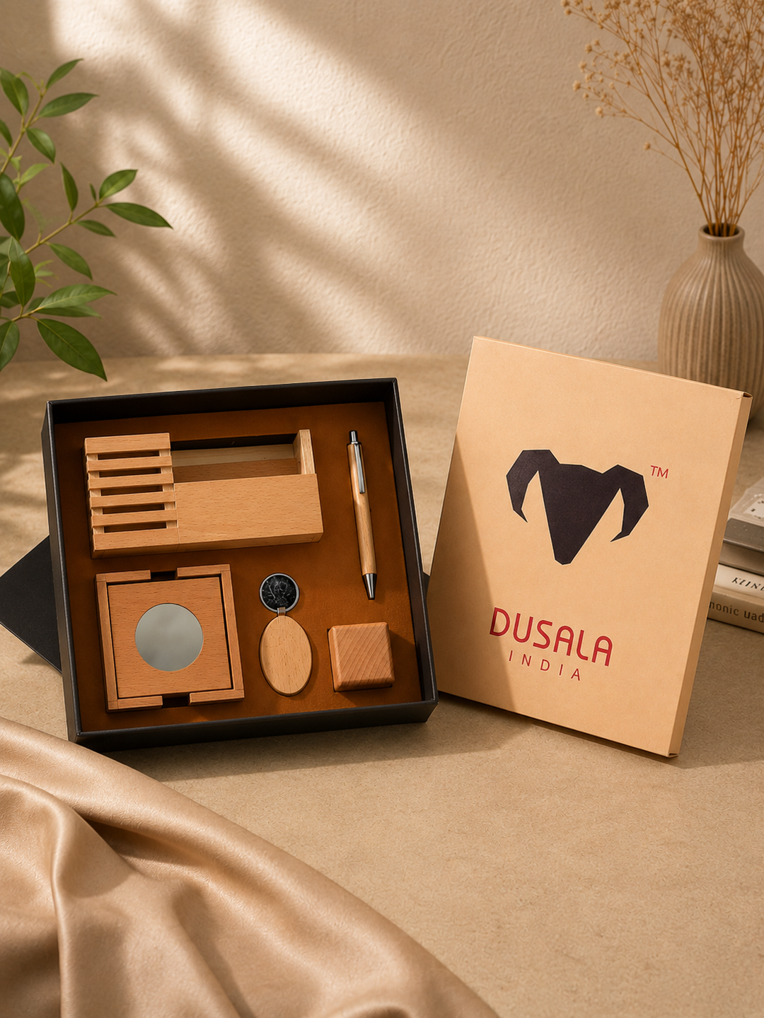 Wooden Desk Essentials Gifting Set