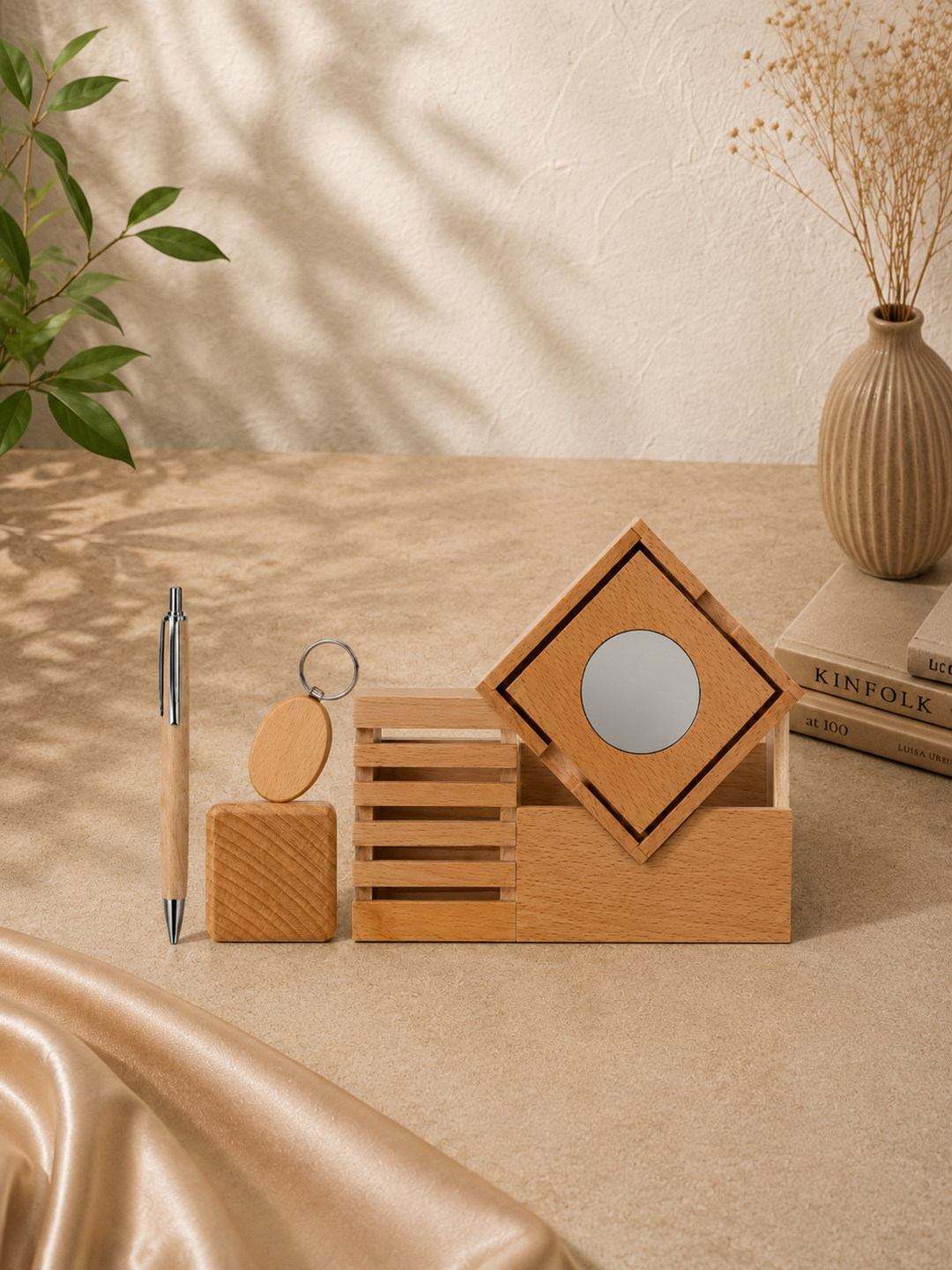 Wooden Desk Essentials Gifting Set