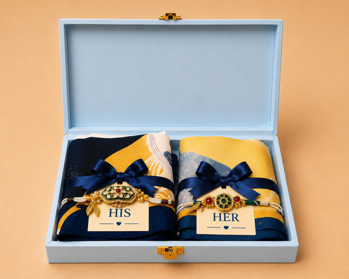 His &amp; Her Abstract Silk Gift Set