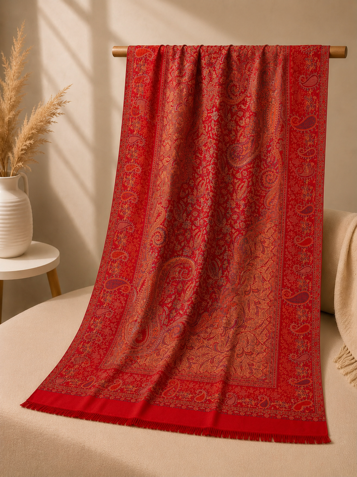 His And Her Ember Muse Paisley Shawl Set