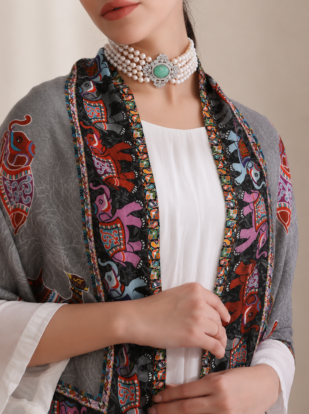 His And Her Rare Evening Shawl/Stole Gift Box