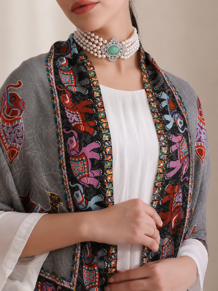 His And Her Rare Evening Shawl/Stole Gift Box