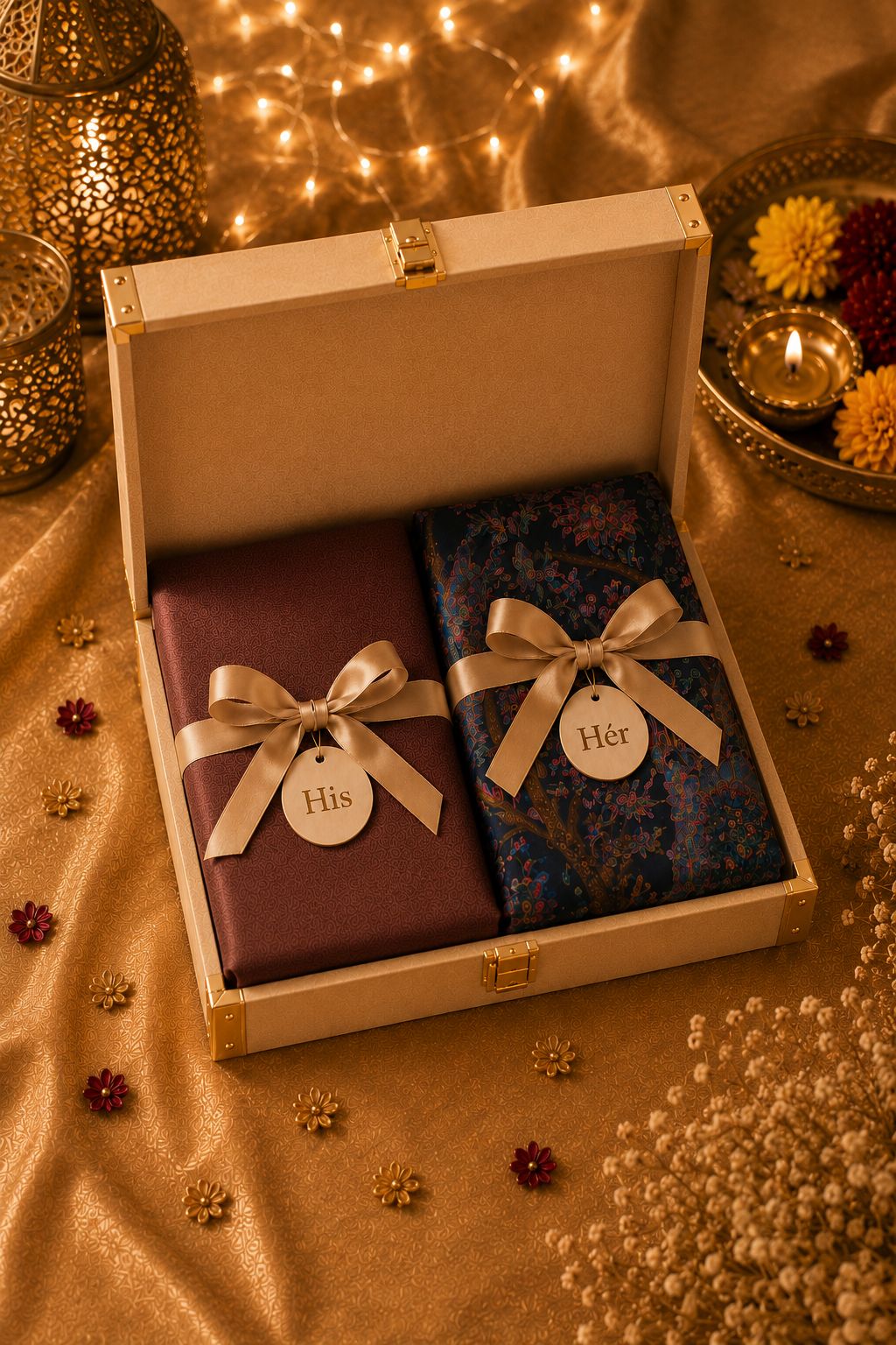 His And Her Love Letter Shawl/Stole Gift Box