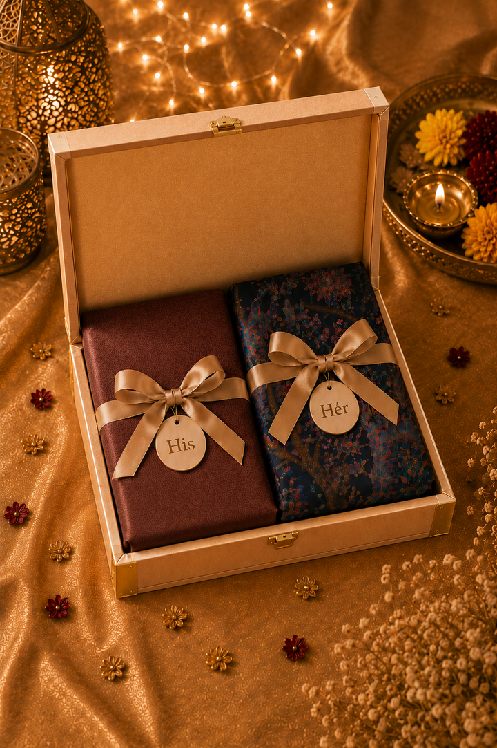 His And Her Love Letter Shawl/Stole Gift Box