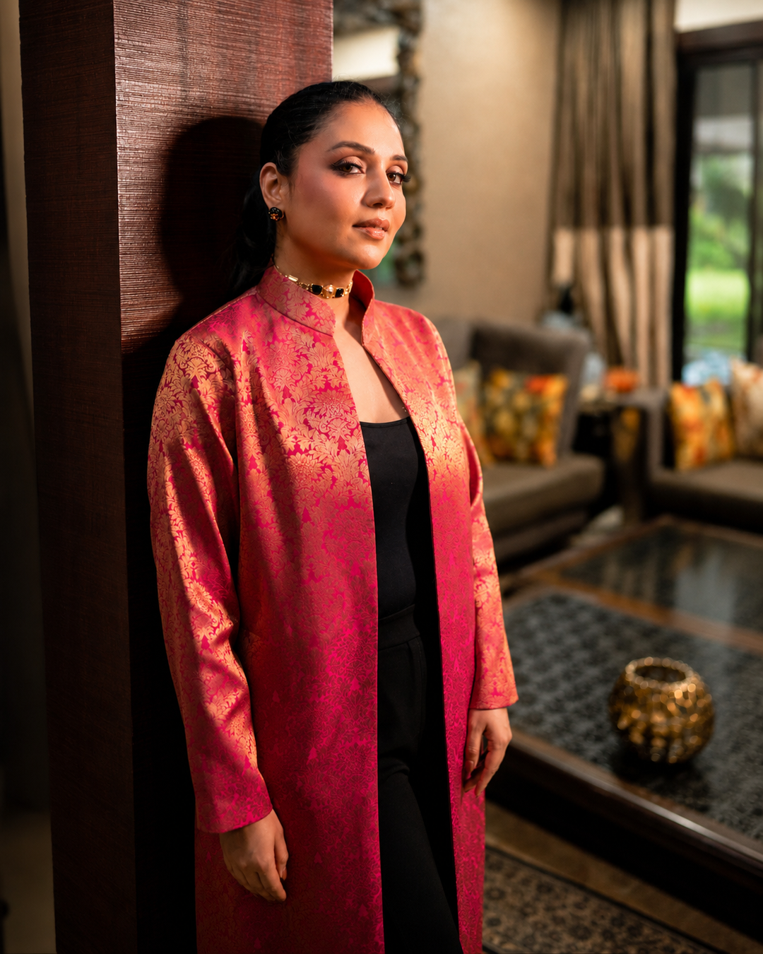 Jodha Banarasi Long Coat: Women&