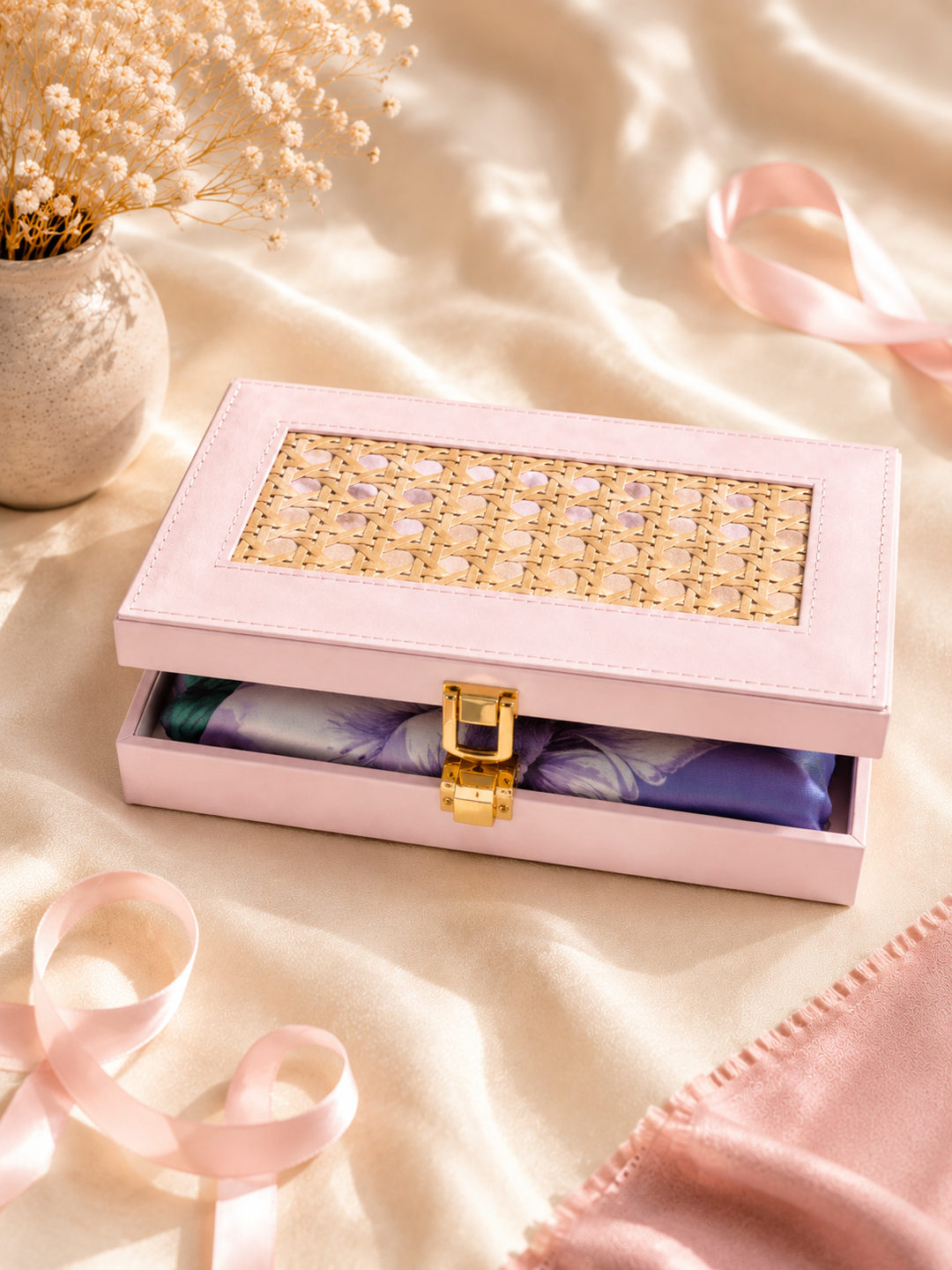 The Saanjh Silk Scarf Rakhi Gift Box