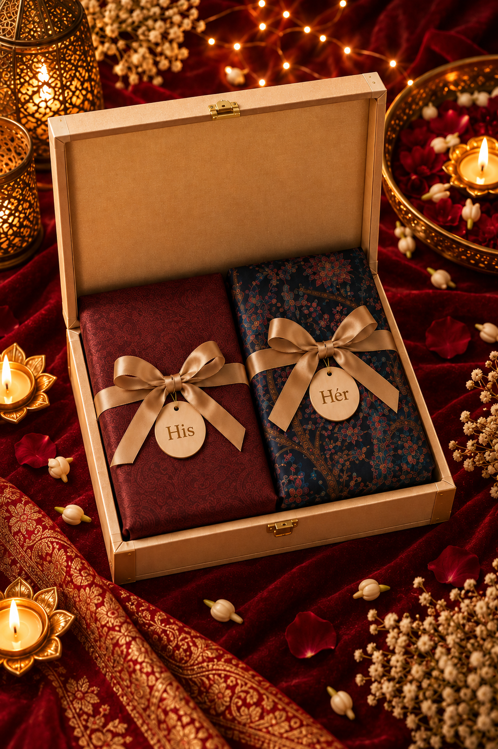 His And Her Love Letter Shawl/Stole Gift Box