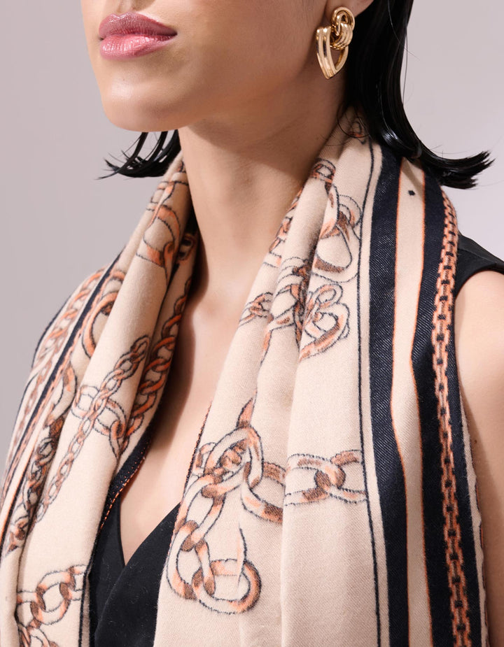 Jon Beige Heritage Cashmere Stole
