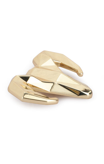Gold-toned Alloy Ram Brooch