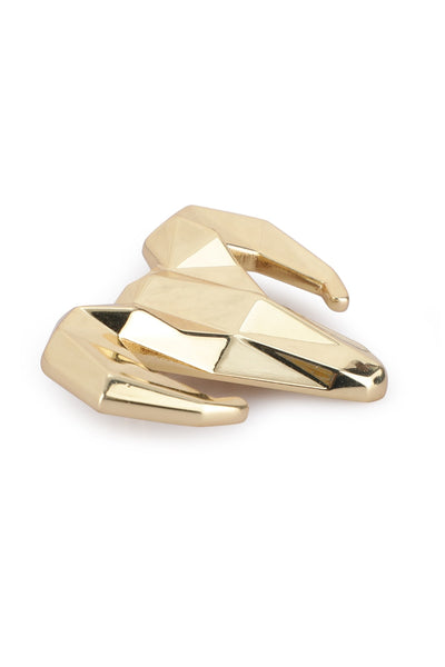 -  Gold-toned Alloy Ram Brooch