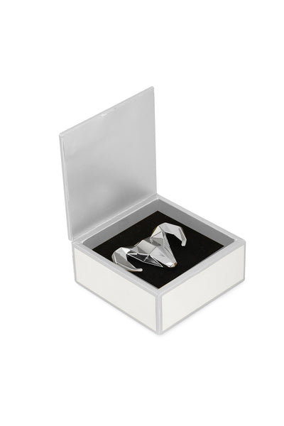 -  Silver-toned Alloy Ram Brooch