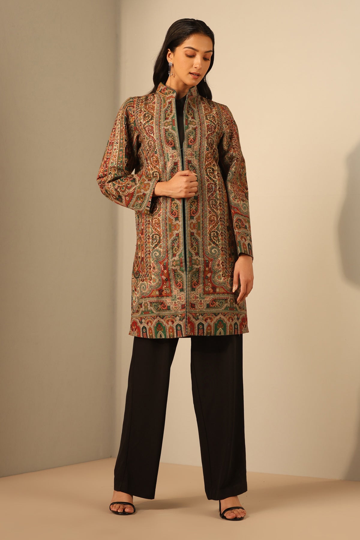 -  Nuria Fine Wool Silk Full Jacket