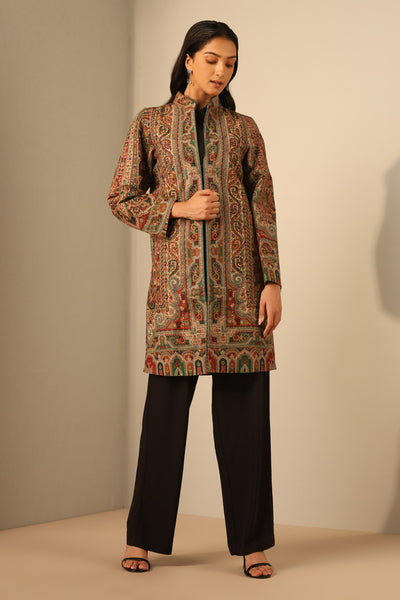 -  Nuria Fine Wool Silk Full Jacket