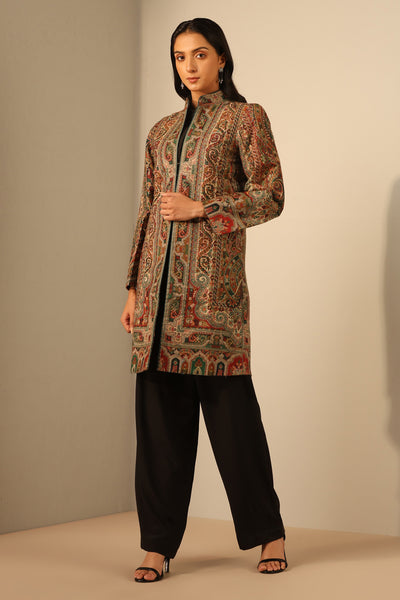 -  Nuria Fine Wool Silk Full Jacket