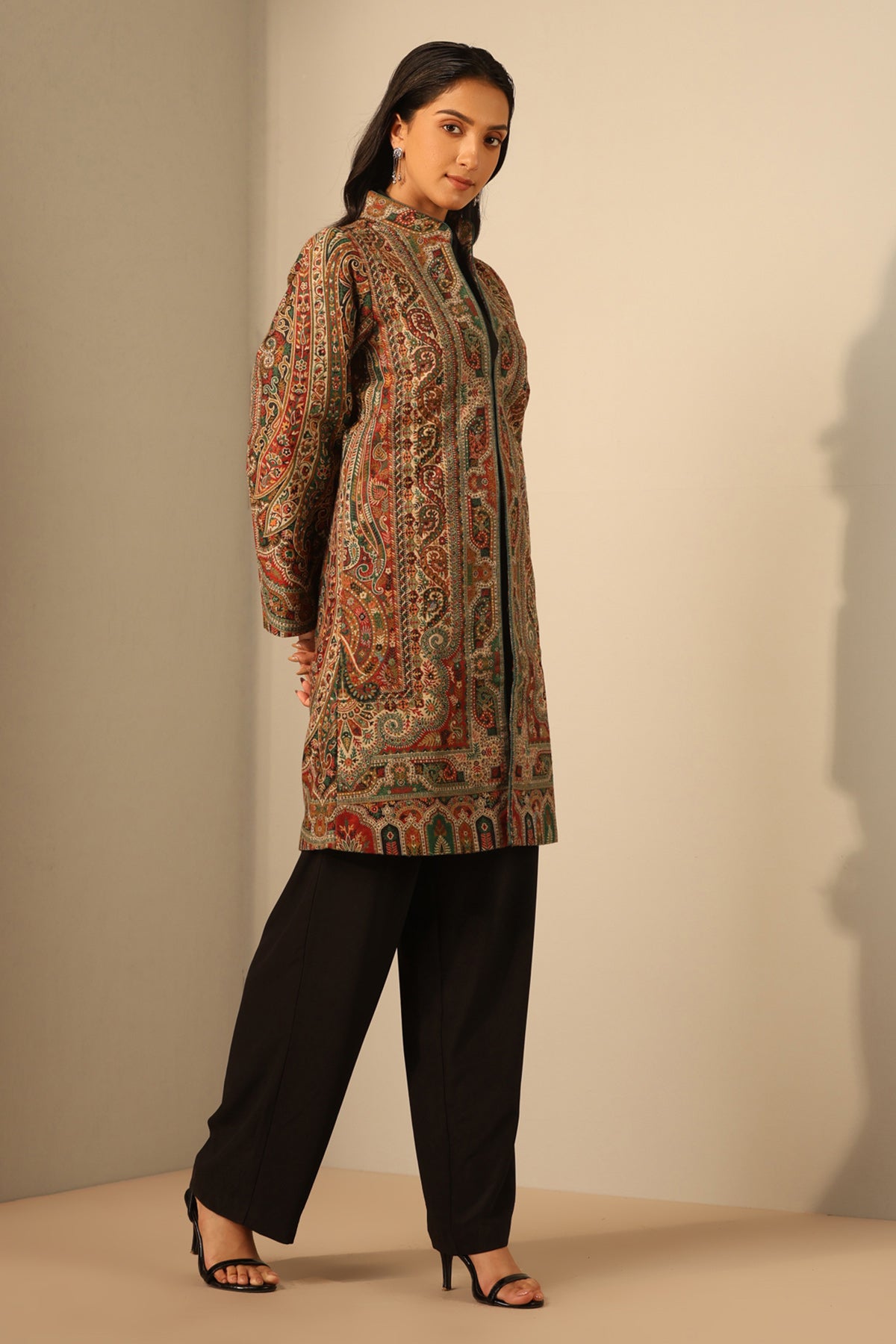 -  Nuria Fine Wool Silk Full Jacket