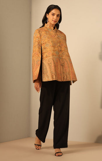 Anibha Fine Wool Silk Cape