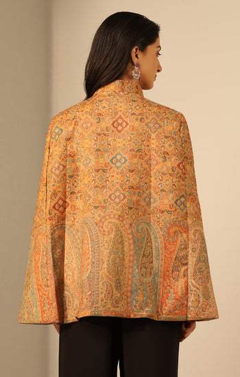 Anibha Fine Wool Silk Cape
