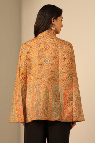-  Anibha Fine Wool Silk Cape