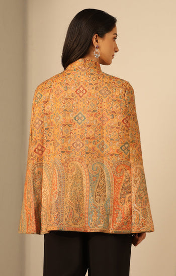 Anibha Fine Wool Silk Cape