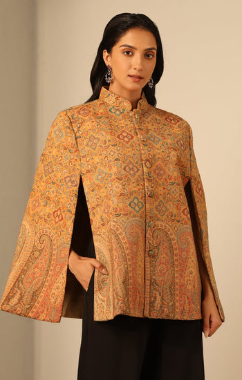 Anibha Fine Wool Silk Cape