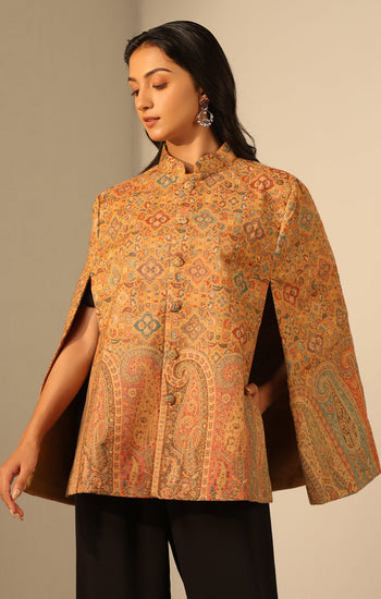 Anibha Fine Wool Silk Cape