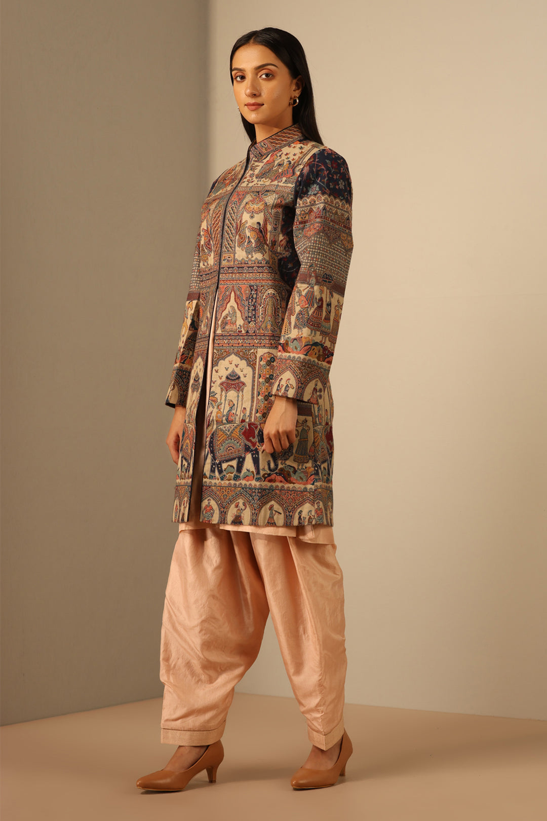 '-  Naira Fine Wool Silk Full Jacket
