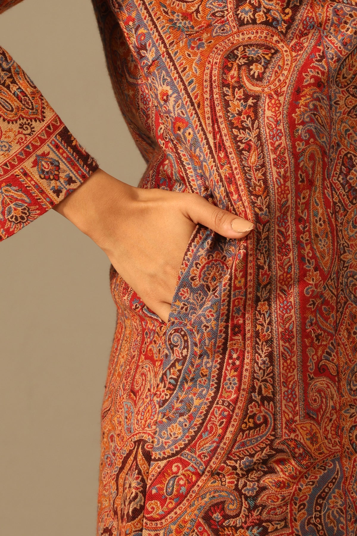 -  Anvi Fine Wool Silk Full Jacket