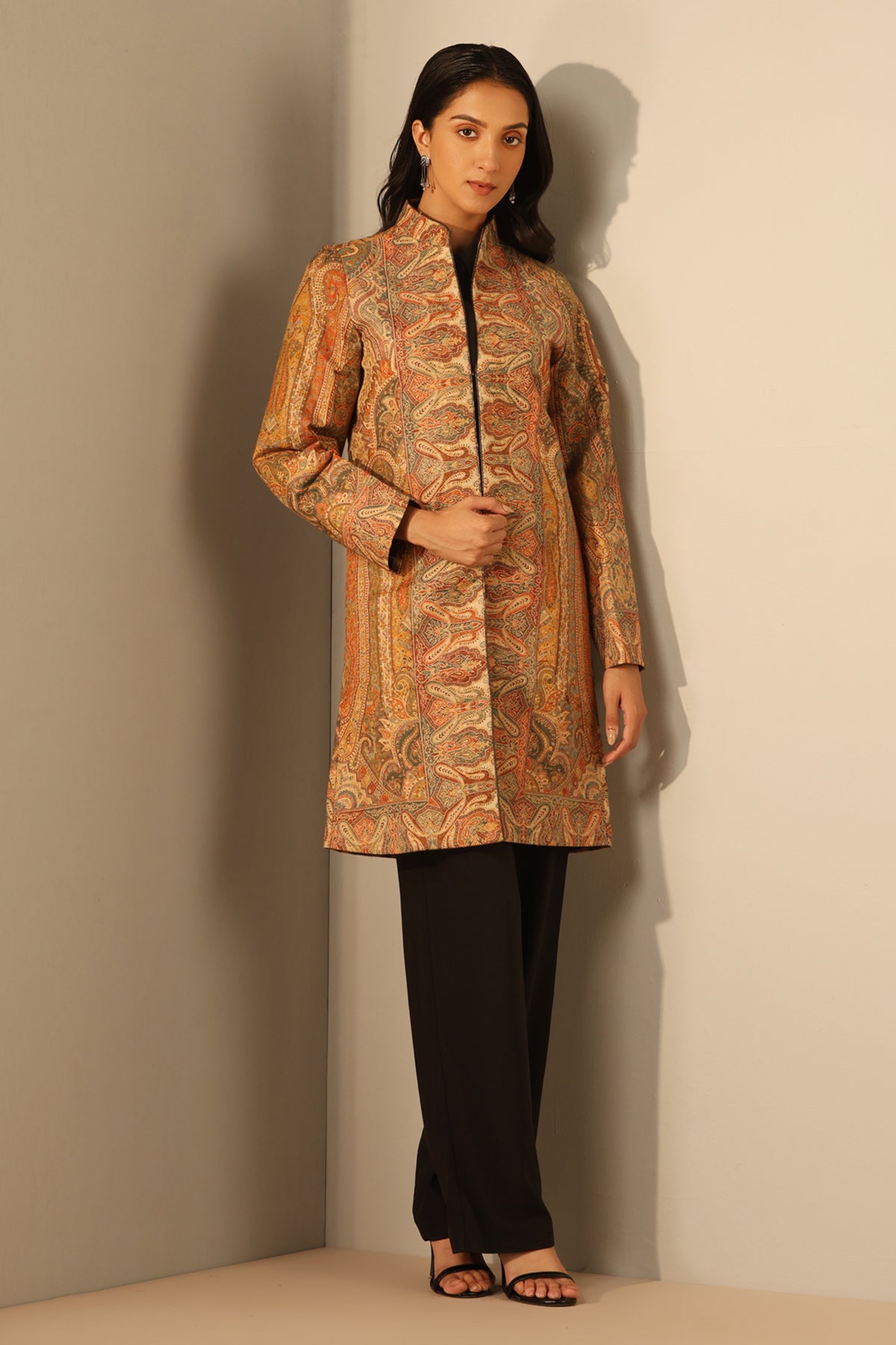 -  Myra Fine Wool Silk Full Jacket