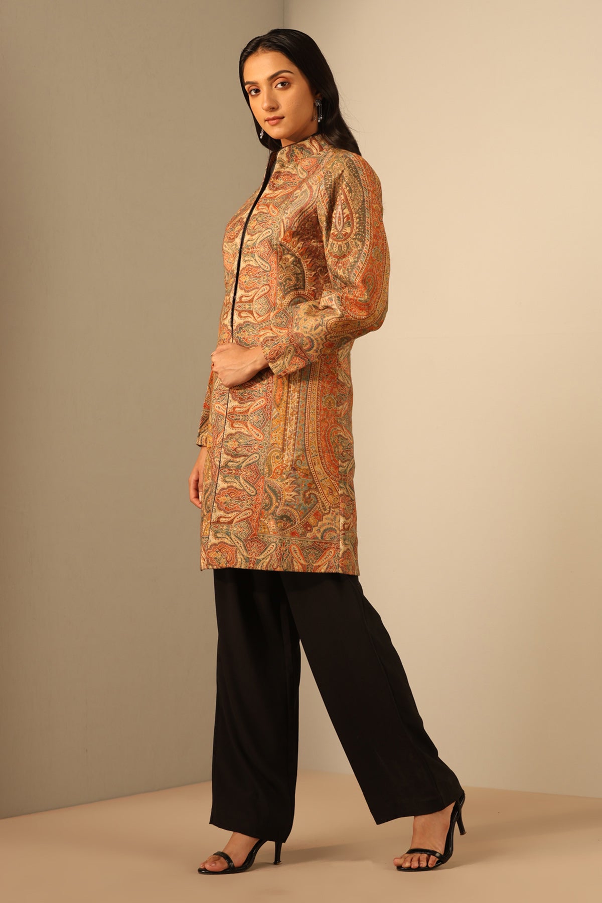 -  Myra Fine Wool Silk Full Jacket