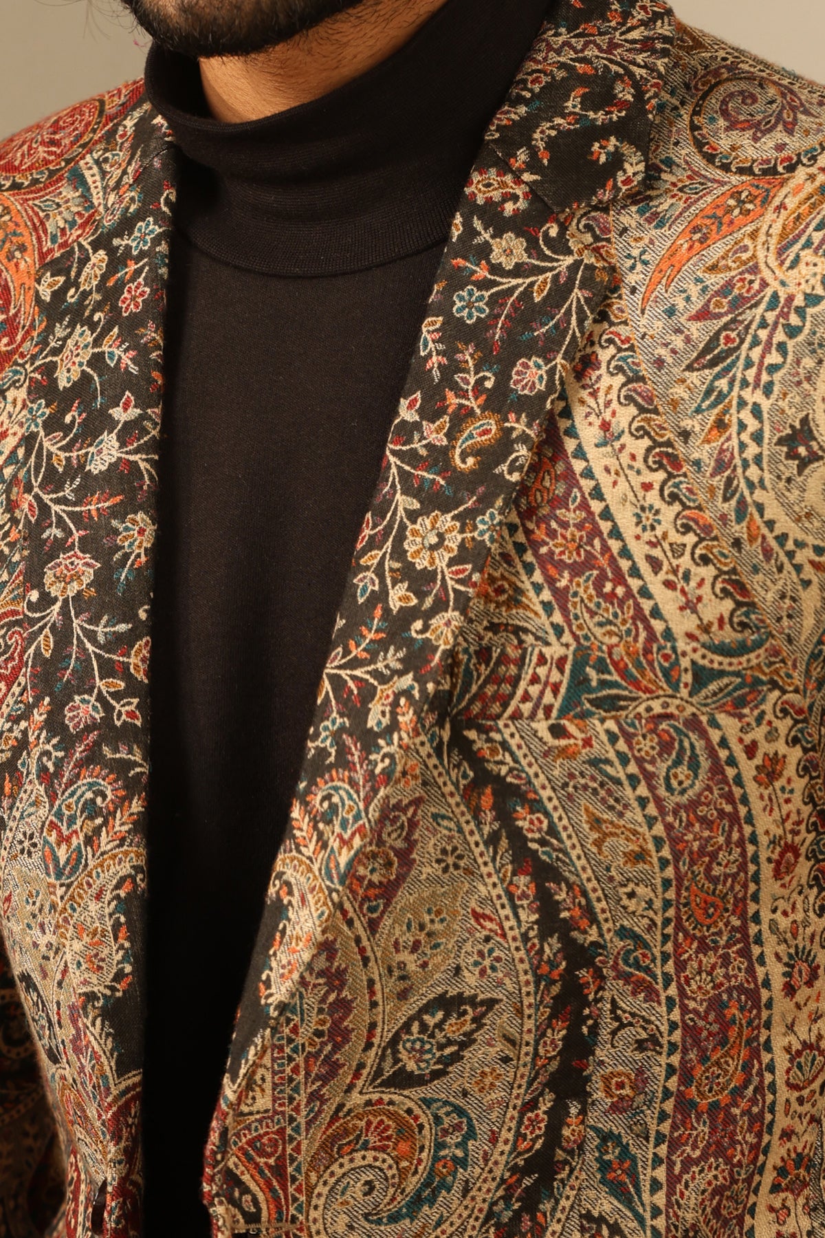 -  Raj Fine Wool Silk Full Jacket