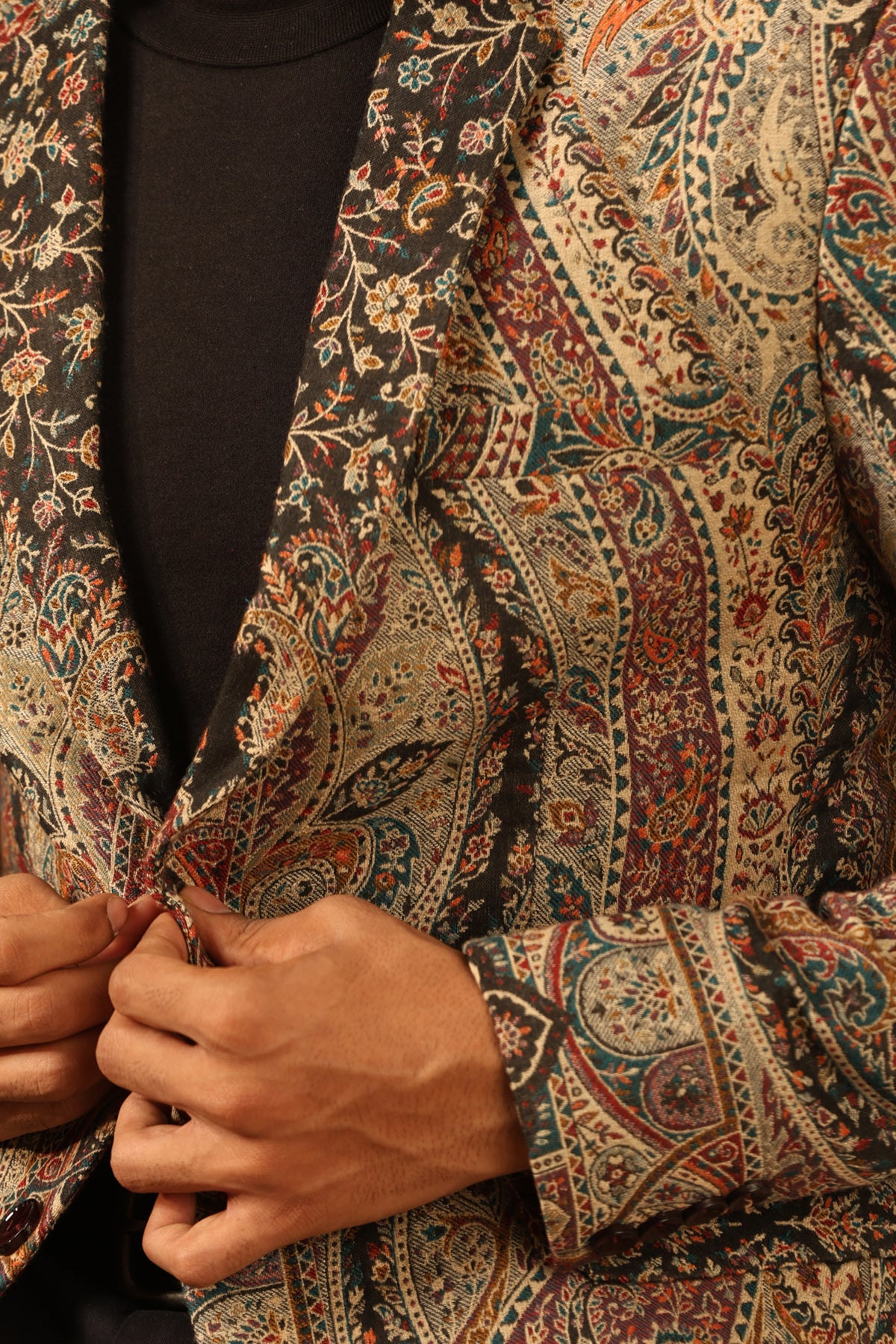 -  Raj Fine Wool Silk Full Jacket