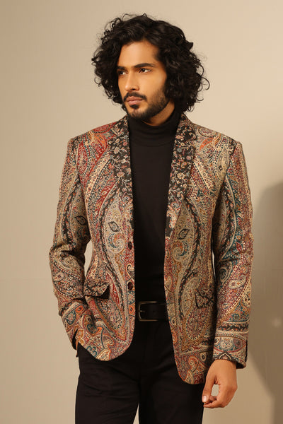 Raj Fine Wool Silk Full Jacket