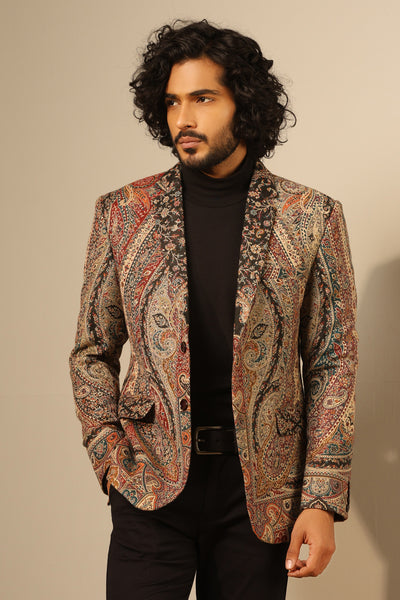 -  Raj Fine Wool Silk Full Jacket
