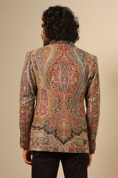 -  Raj Fine Wool Silk Full Jacket