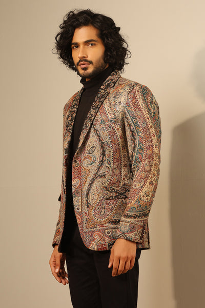 -  Raj Fine Wool Silk Full Jacket