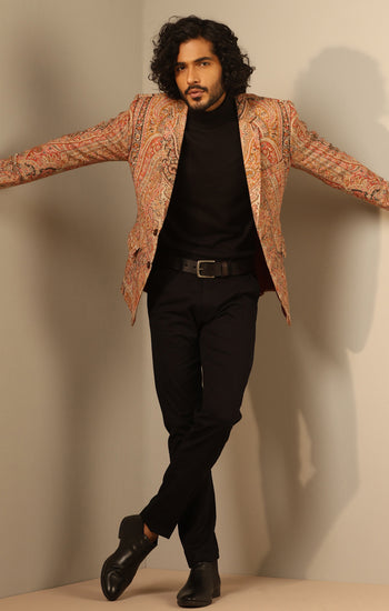 Aarav Fine Wool Silk Men Blazer
