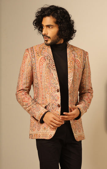 Aarav Fine Wool Silk Men Blazer