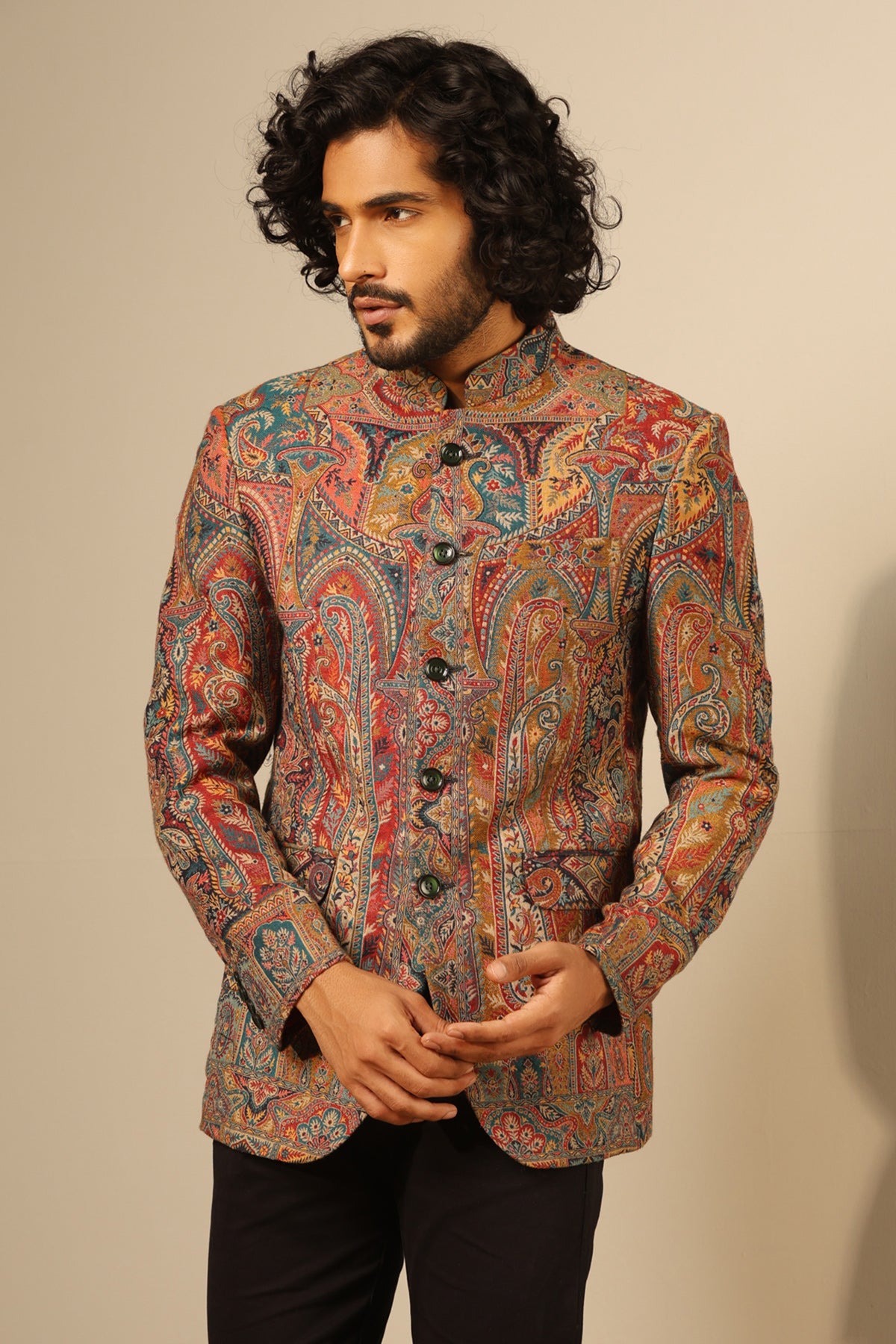 -  Kabir Fine Wool Silk Full Jacket