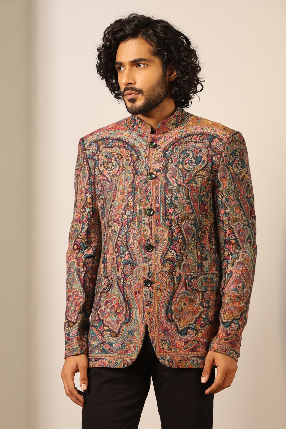 -  Rehan Fine Wool Silk Full Jacket