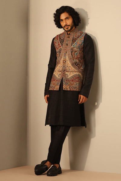 -  Kian Fine Wool Silk Waist Coat