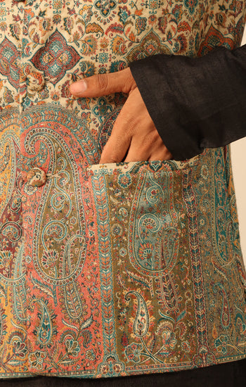 Viraj Fine Wool Silk Mens' Waist Coat/Bandi