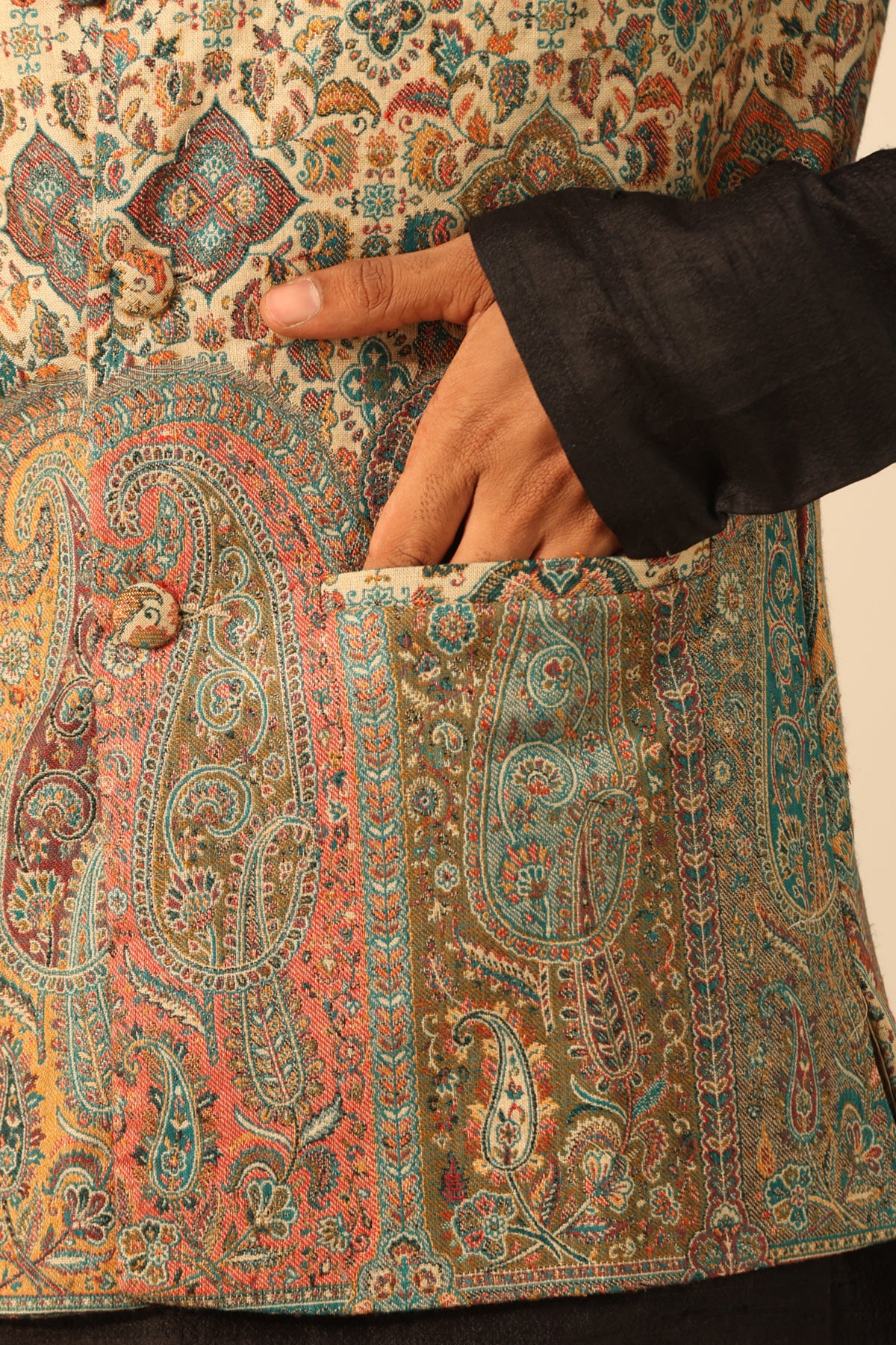 -  Viraj Fine Wool Silk Waist Coat